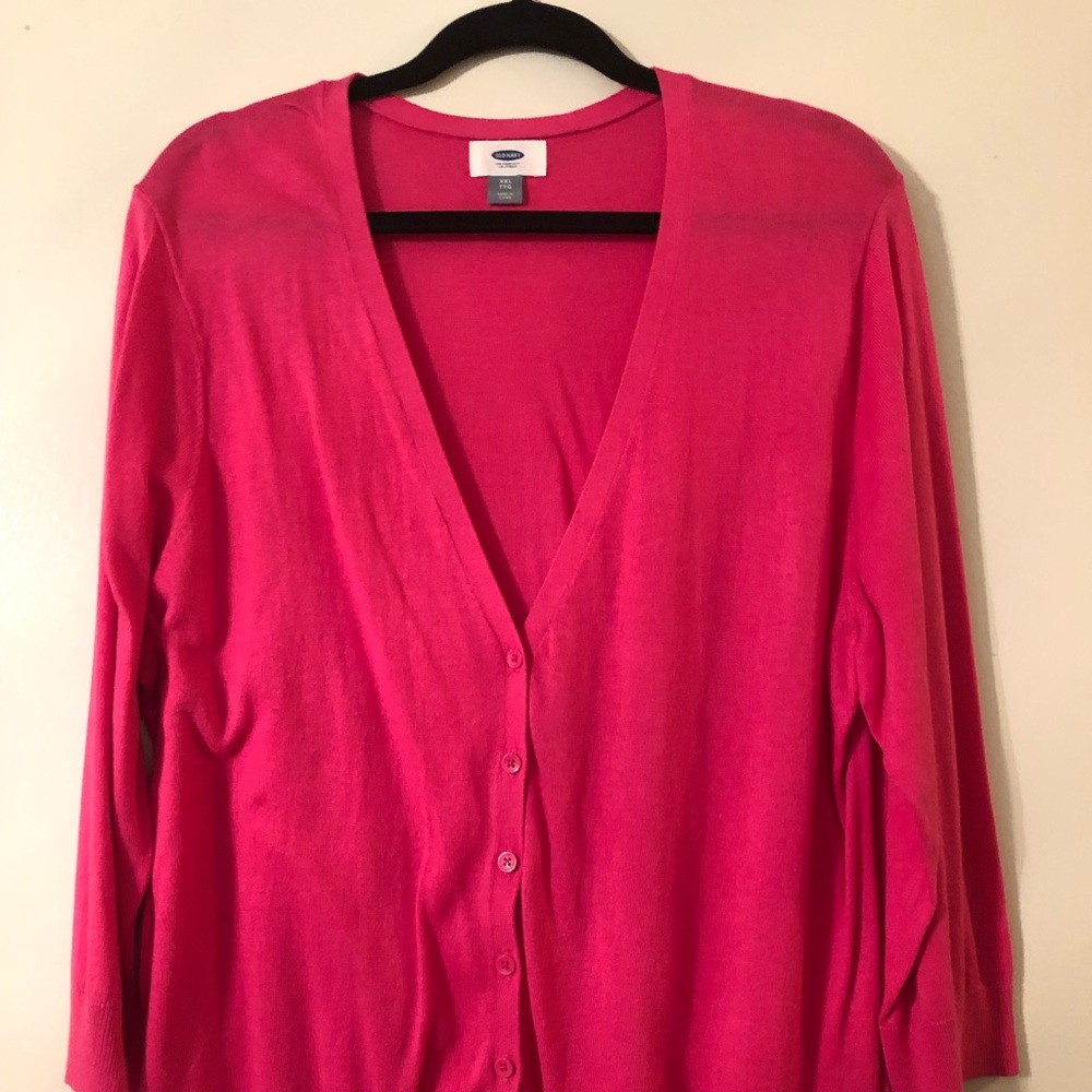 Hot pink cardigan